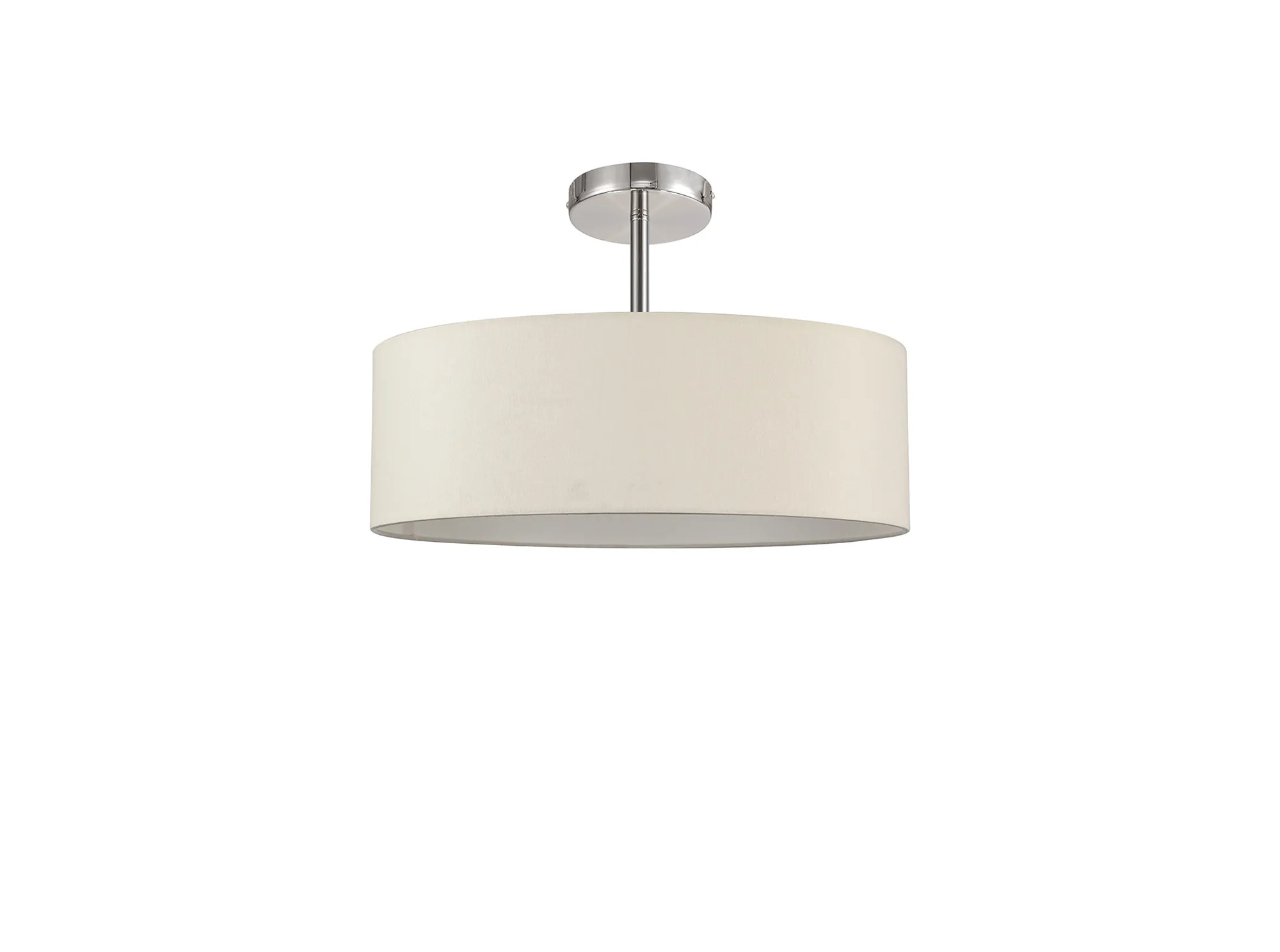 Baymont 45cm, Semi Flush 5 Light Polished Chrome, Ivory Pearl/White DK0734  Deco Baymont CH IV